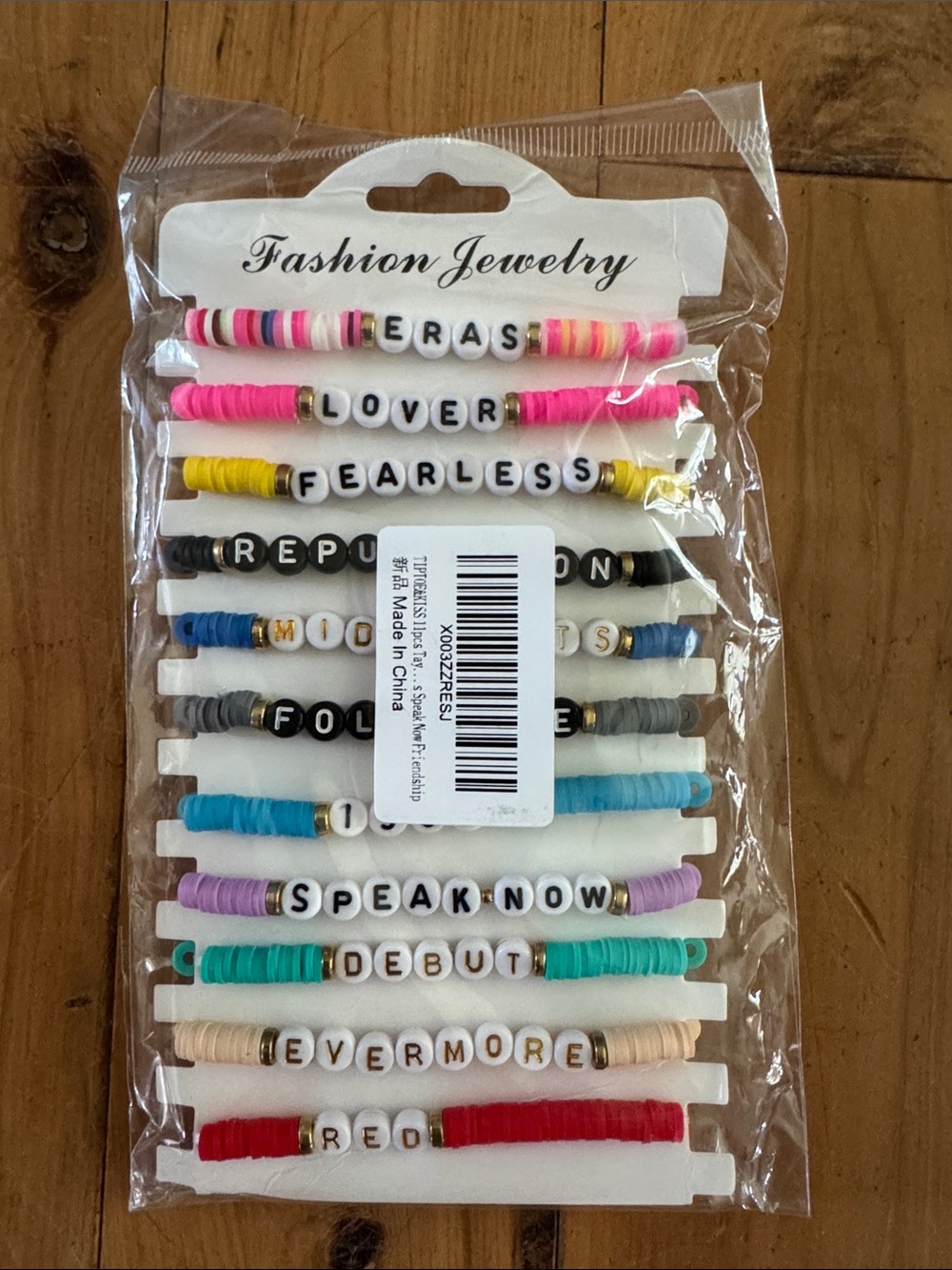 Taylor Swift-Assorted Motivational Beaded Bracelet Set - Multicolor